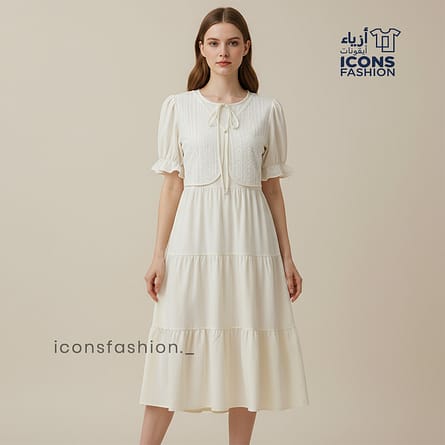 Tiered design–lace-front-overlay-Casual-wear