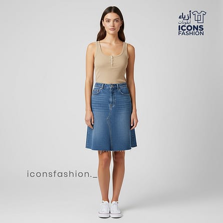 Beige-sleeveless-ribbed-top-for-women-scoop-neckline-and-front-button-placket-slim-fit-casual-summer-top