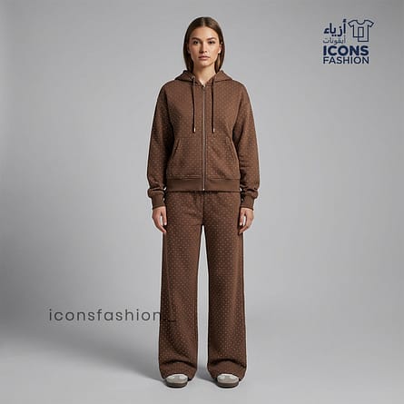 Brown-hooded-co-ord-set-for-women-with-zip-up-top-and-relaxed-fit-pants