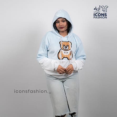 Woman-light-blue-printed-oversized-hoodie-with-hood-and-long-sleeves