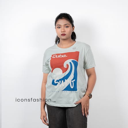 Powder-blue-graphic-round-neck-t-shirt