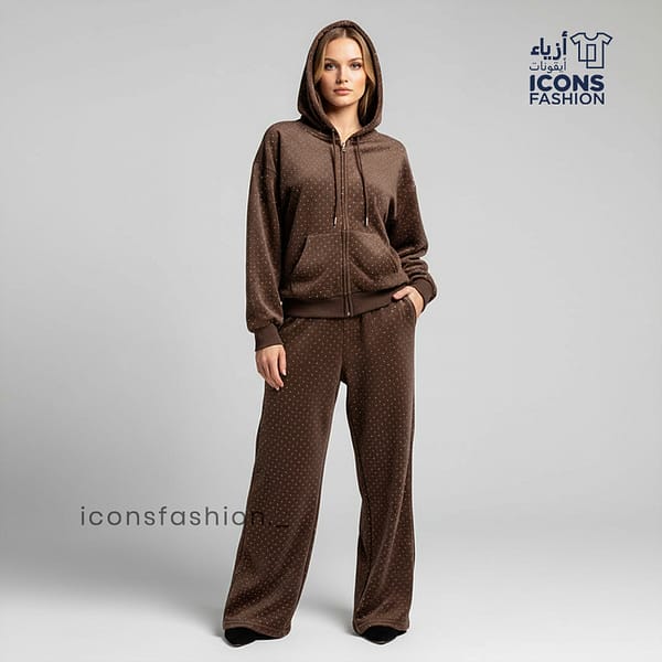 Brown-hooded-co-ord-set-for-women-with-zip-up-top-and-relaxed-fit-pants