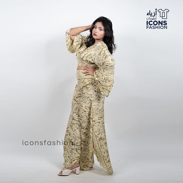 Beige-printed-co-ord-set-for-women