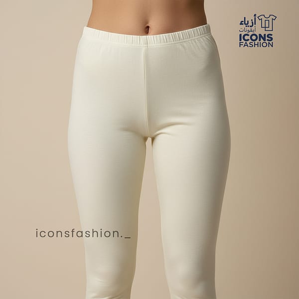 Woman-off-white-ankle-length-leggings