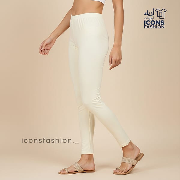 Woman-off-white-ankle-length-leggings