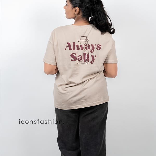 Beige-graphic-print-round-neck-half-sleeve-women’s-t-shirt